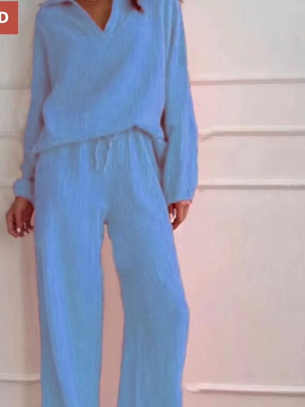 New! Miss Sparkling Light Blue Gauze light weight Lounge Set 100% cotton
